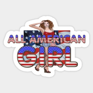 All American Girl Sticker